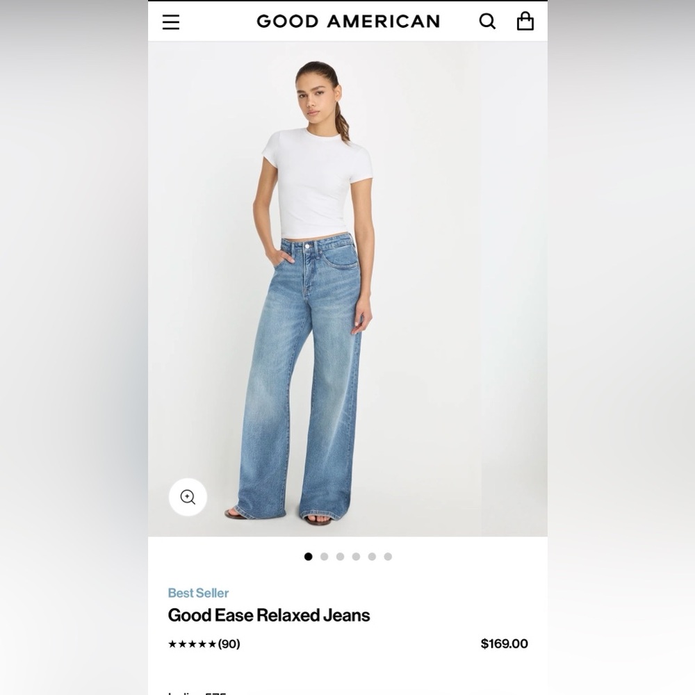 Good American Good Ease Jeans. Great jeans and this style runs big.